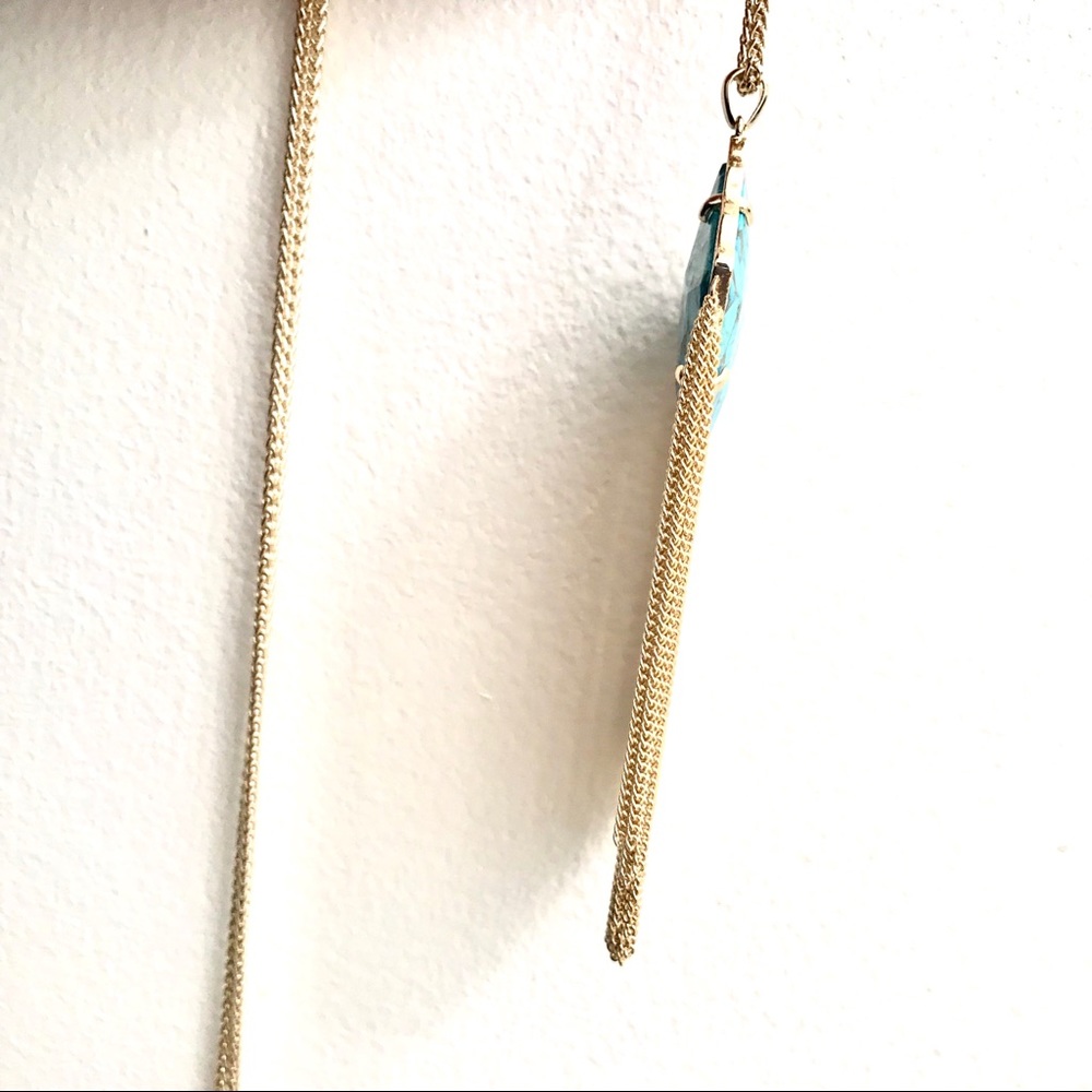 Kendra Scott Kingston Turquoise Tassel Necklace - Picture 7 of 7